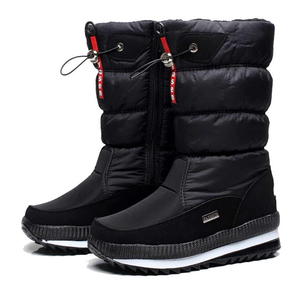 Damskie Wodoodporne Buty Zimowe z Futerkiem
