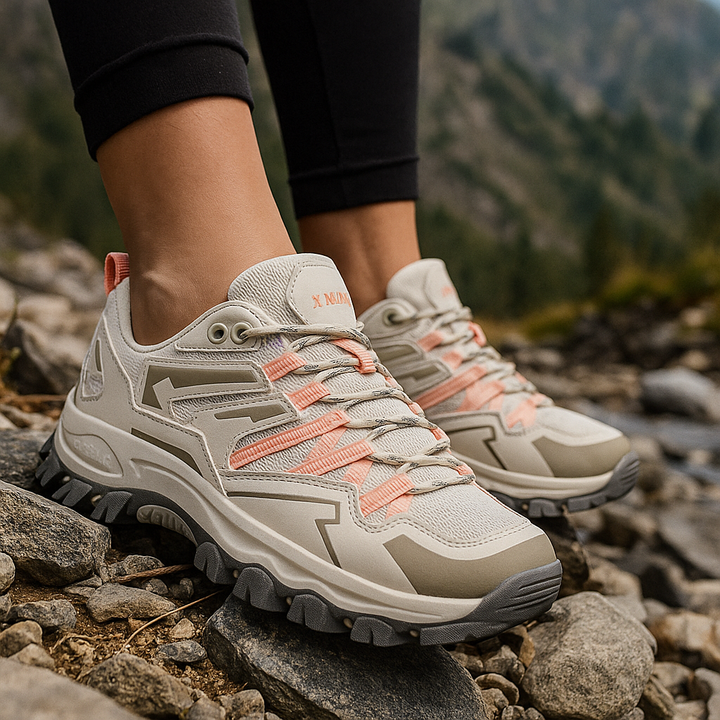 Damskie outdoorowe buty trekkingowe z podeszwą terenową