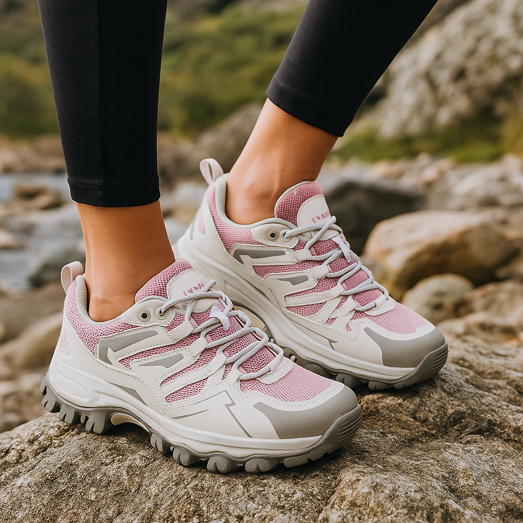 Damskie outdoorowe buty trekkingowe z podeszwą terenową