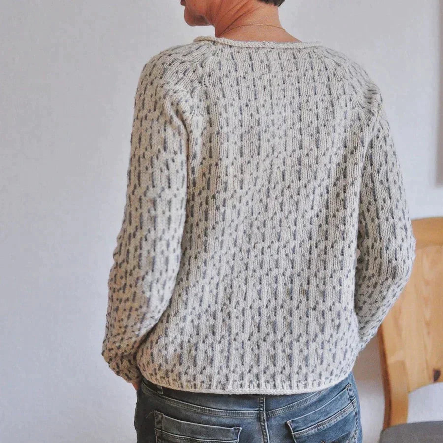 Damski sweter zimowy z okrągłym dekoltem