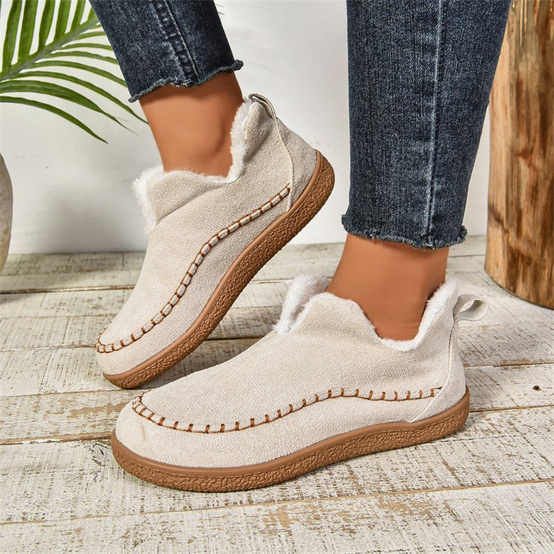 Damskie Wygodne Buty Zimowe z Futerkiem