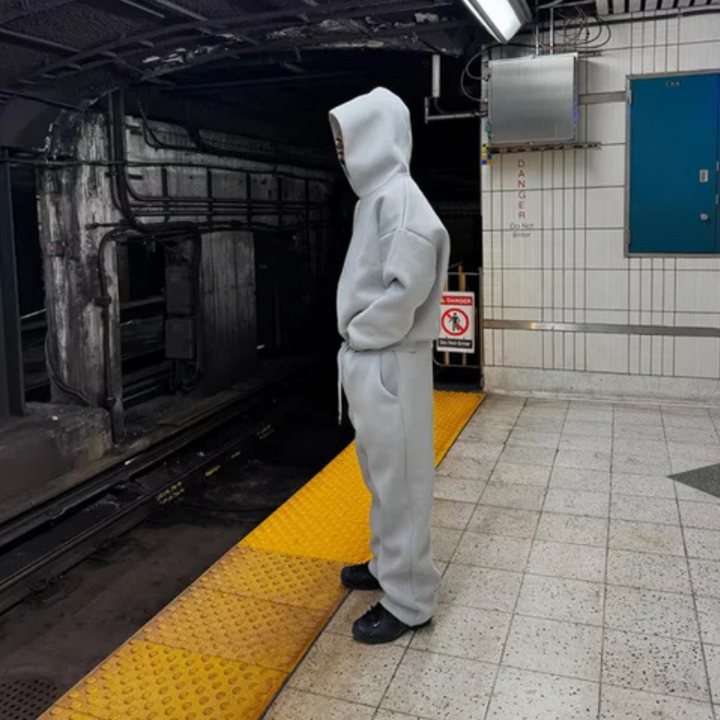 Męski dres stylowy komplet dwuczęściowy