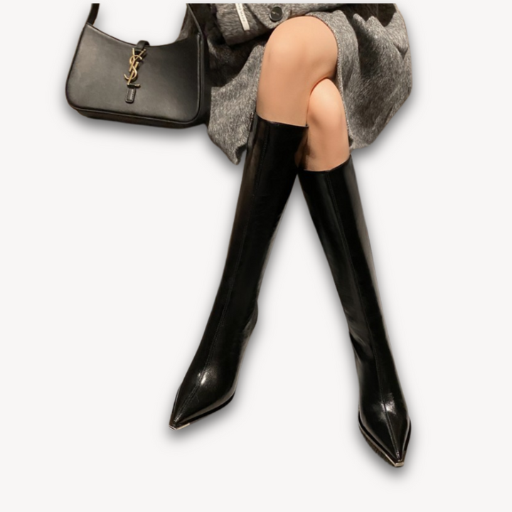 Damskie Klasyczne Wysokie Kozaki Zimowe