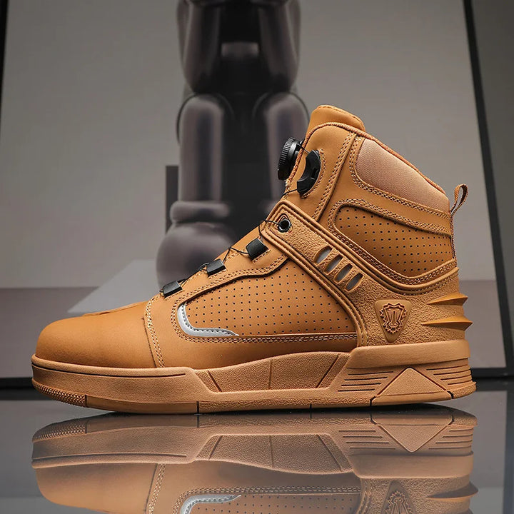 Męskie buty motocyklowe wysokie sznurowane