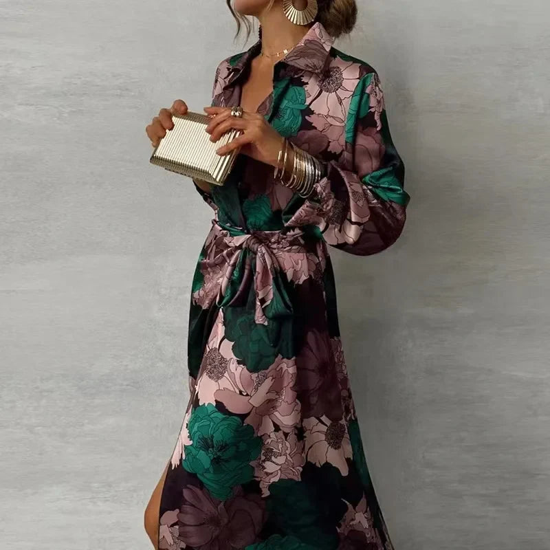 Damska Elegancka Letnia Sukienka Wrap Maxi