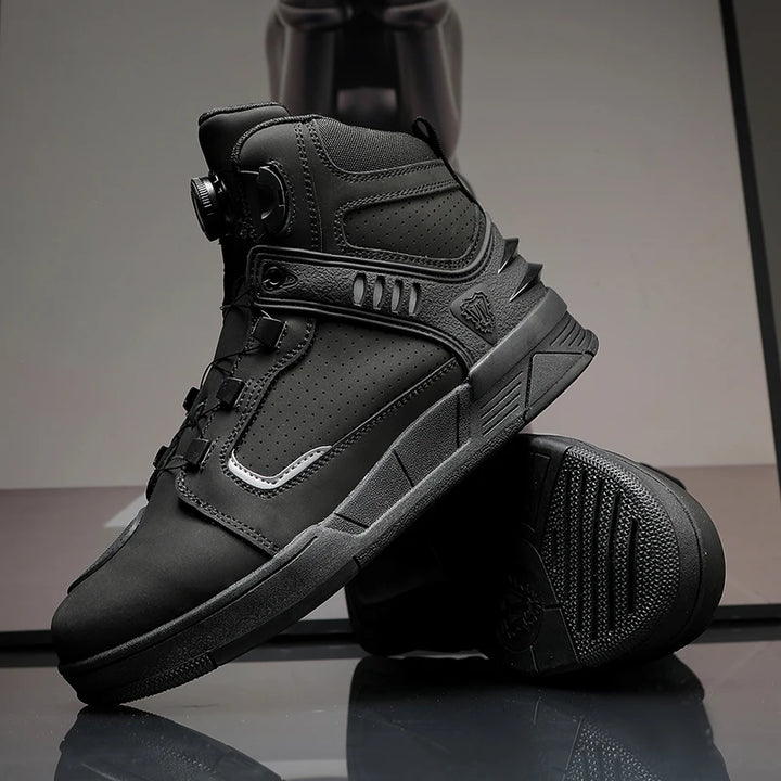 Męskie buty motocyklowe wysokie sznurowane