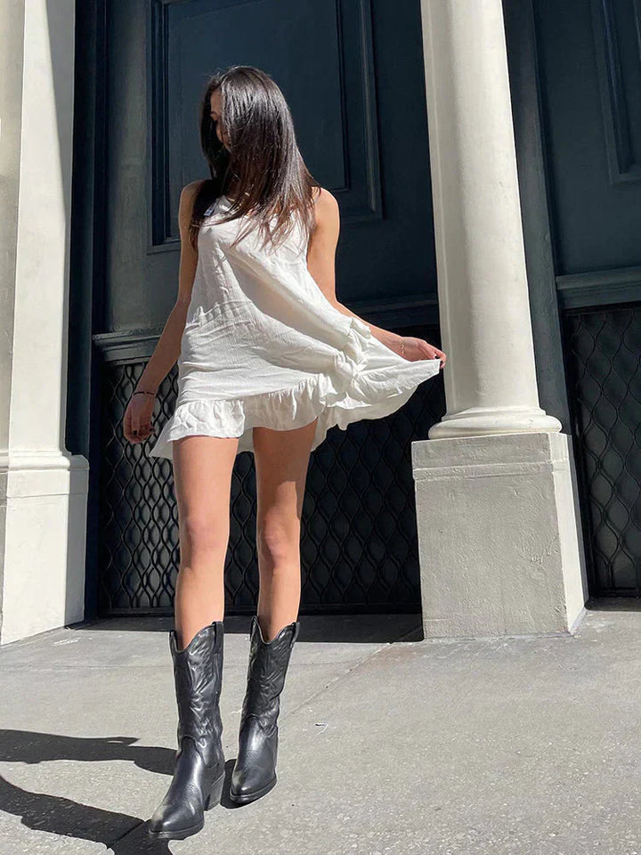 Damskie Kowbojskie Kozaki Zimowe