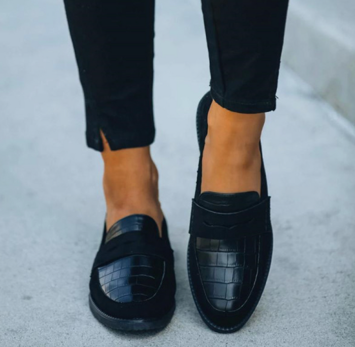 Damskie loafersy czarne klasyczne