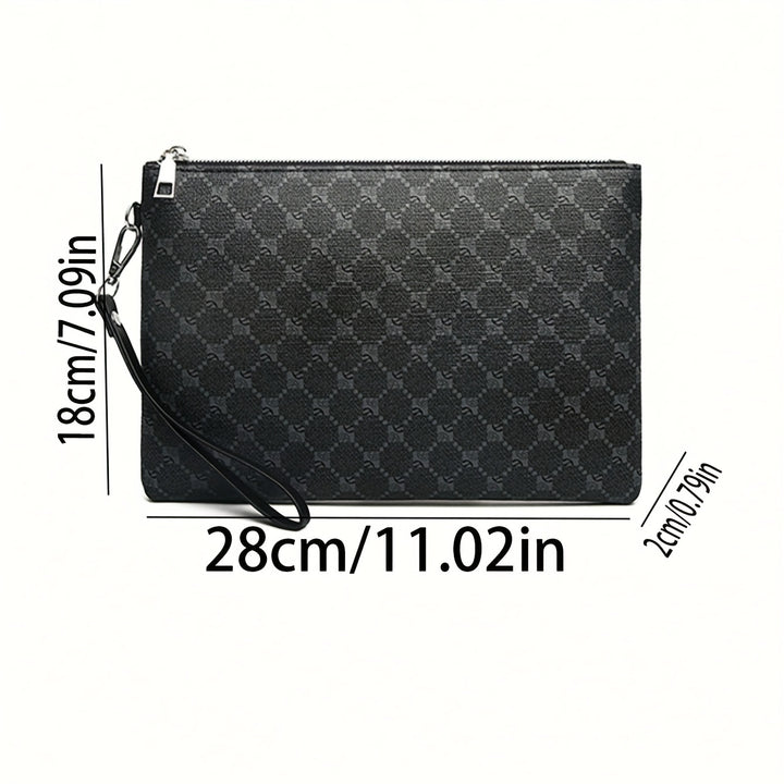 Saszetki Męskie do Ręki Klasyczne ze Skórzanymi Elementami Clutch
