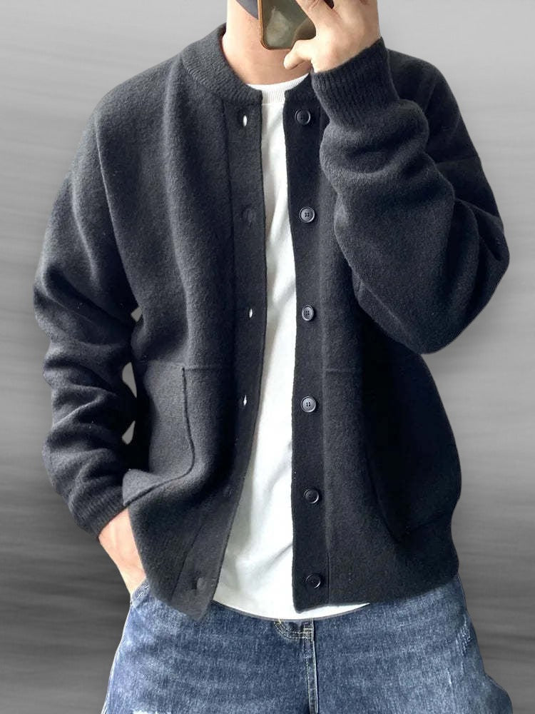 Męski kardigan slim fit z dzianiny