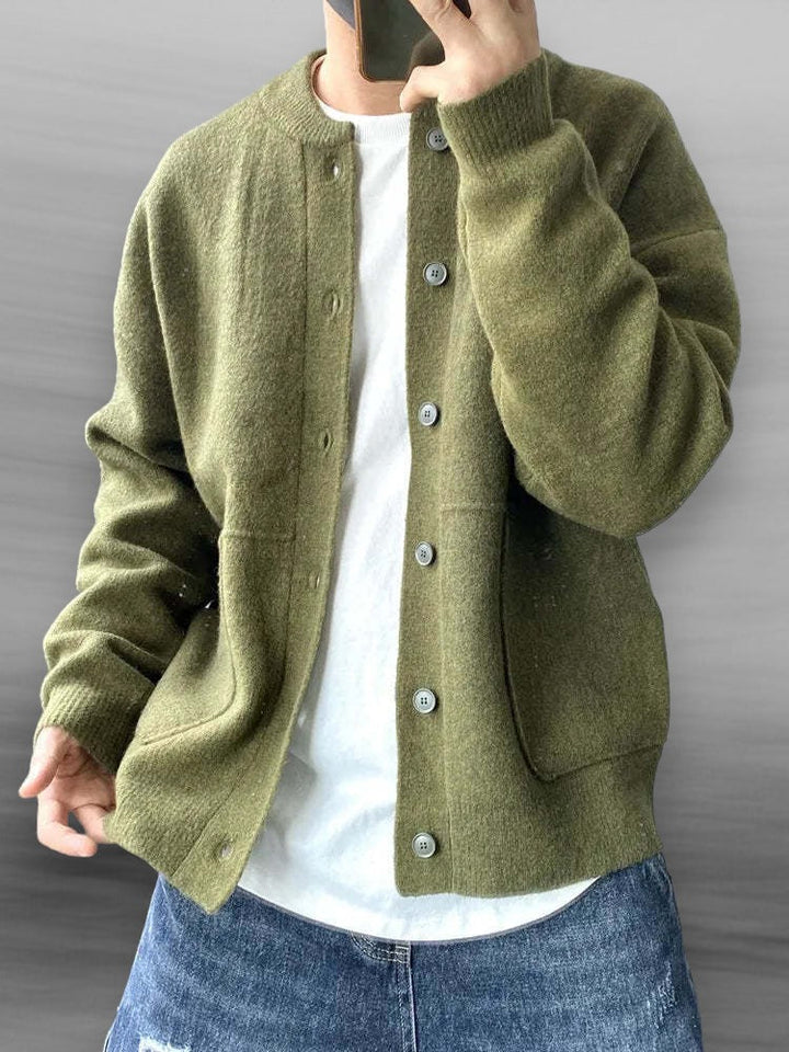 Męski kardigan slim fit z dzianiny