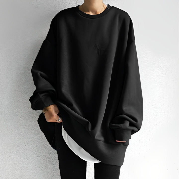 Damski sweter oversize z długim rękawem