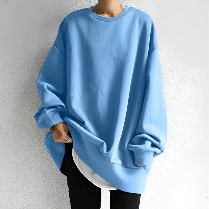 Damski sweter oversize z długim rękawem