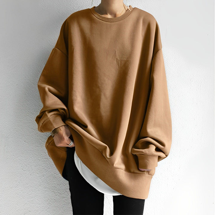 Damski sweter oversize z długim rękawem