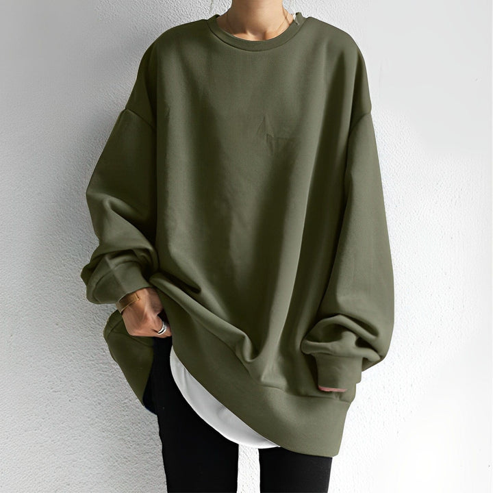 Damski sweter oversize z długim rękawem