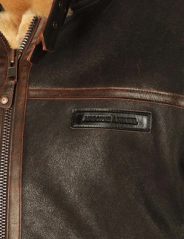 Męska Zimowa Bomberka Aviator z Kołnierzem Futrzanym