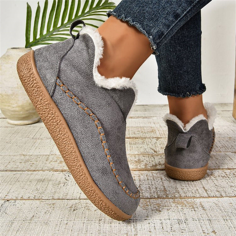 Damskie Wygodne Buty Zimowe z Futerkiem