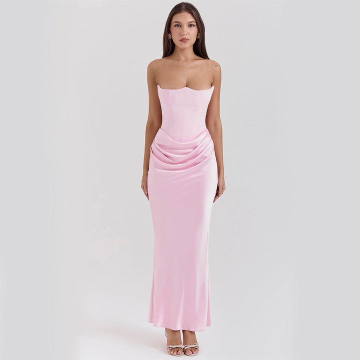 Sukienka Damska Elegancka Gorsetowa Wieczorowa Maxi