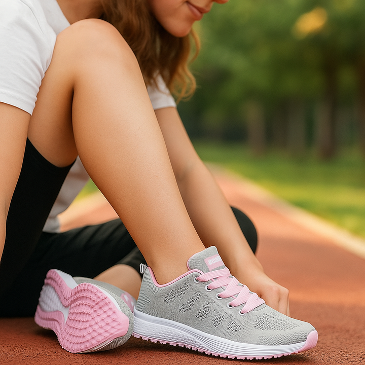 Damskie przewiewne sneakersy o praktycznym kroju