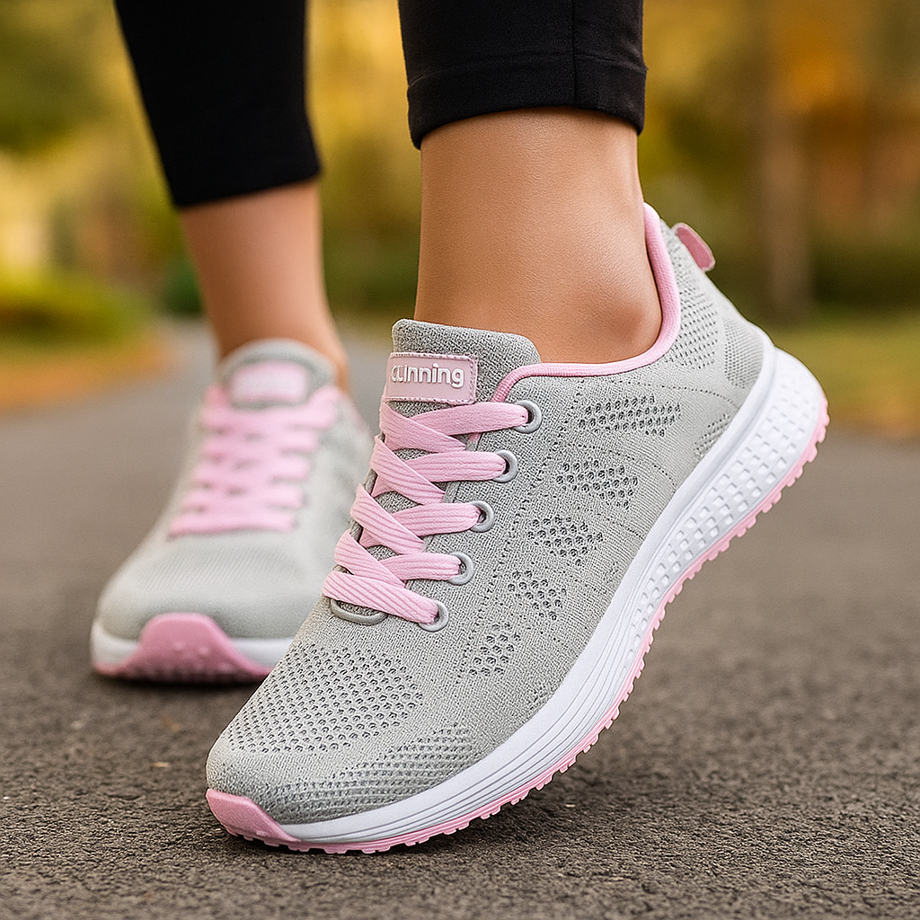Damskie przewiewne sneakersy o praktycznym kroju