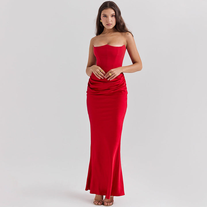 Sukienka Damska Elegancka Gorsetowa Wieczorowa Maxi