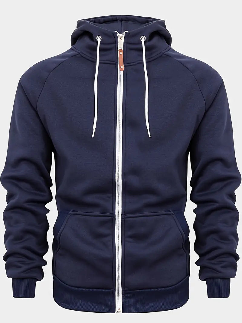 Męska Lekka Bluza z Kapturem Rozpinana