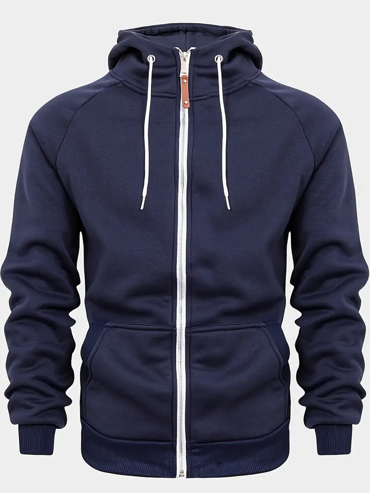 Męska Lekka Bluza z Kapturem Rozpinana