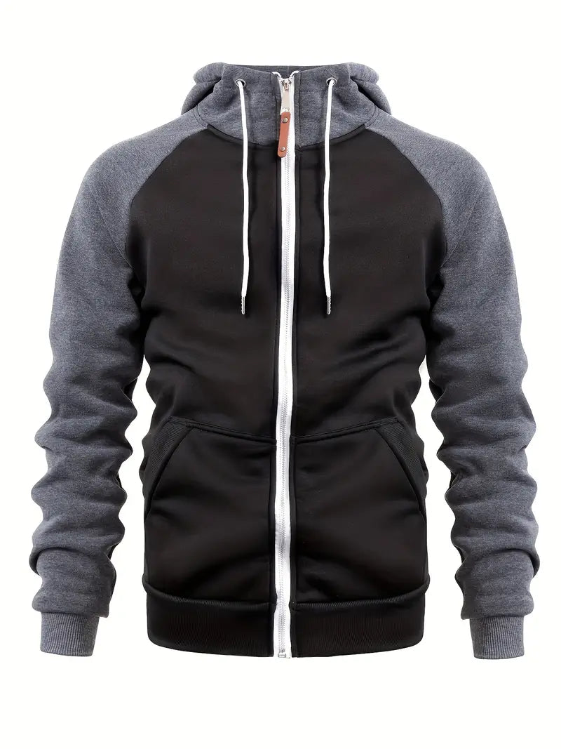 Męska Lekka Bluza z Kapturem Rozpinana