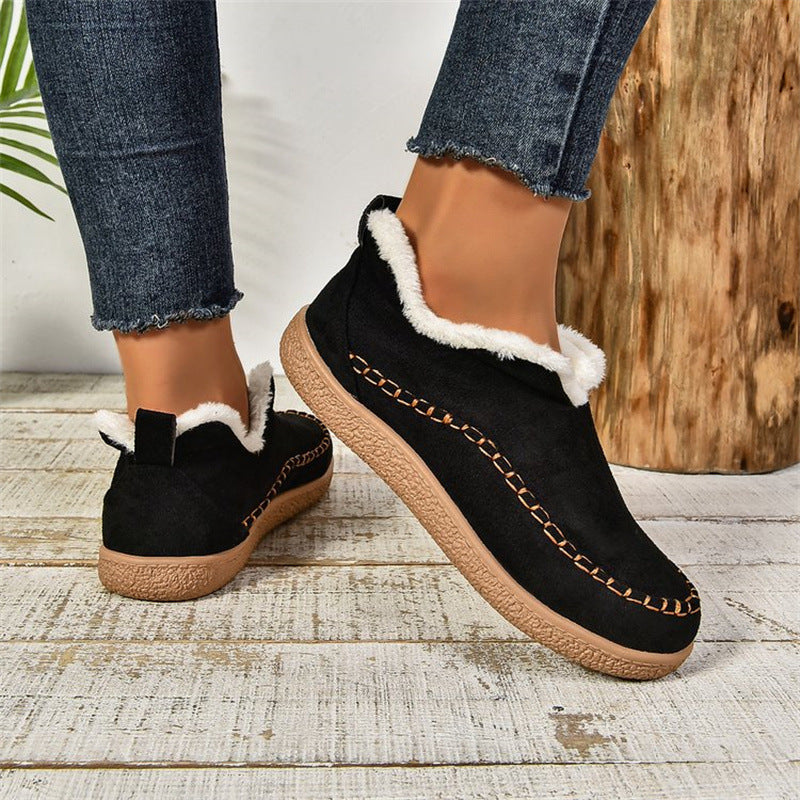Damskie Wygodne Buty Zimowe z Futerkiem