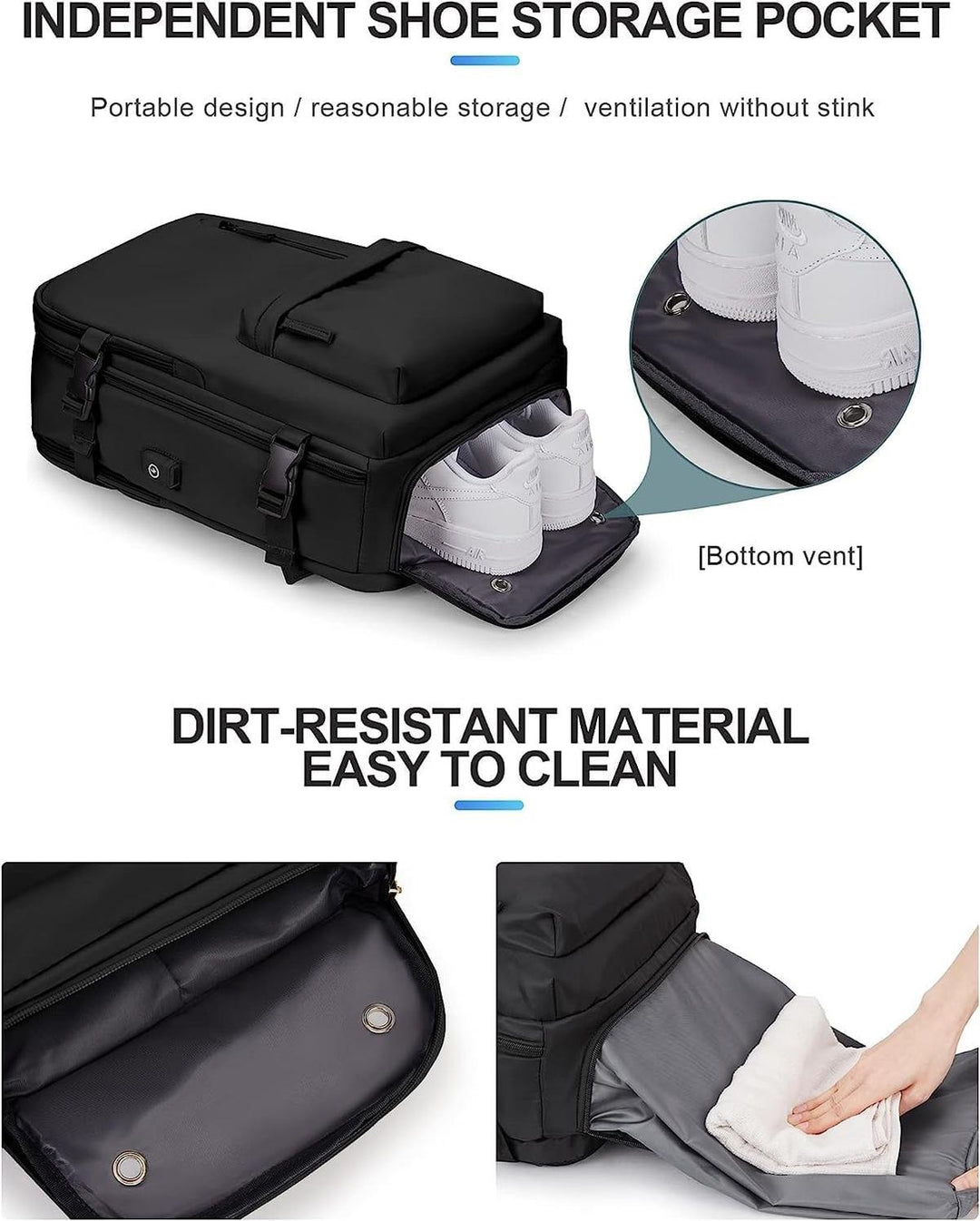 Męska wodoodporna torba 40L podróżna