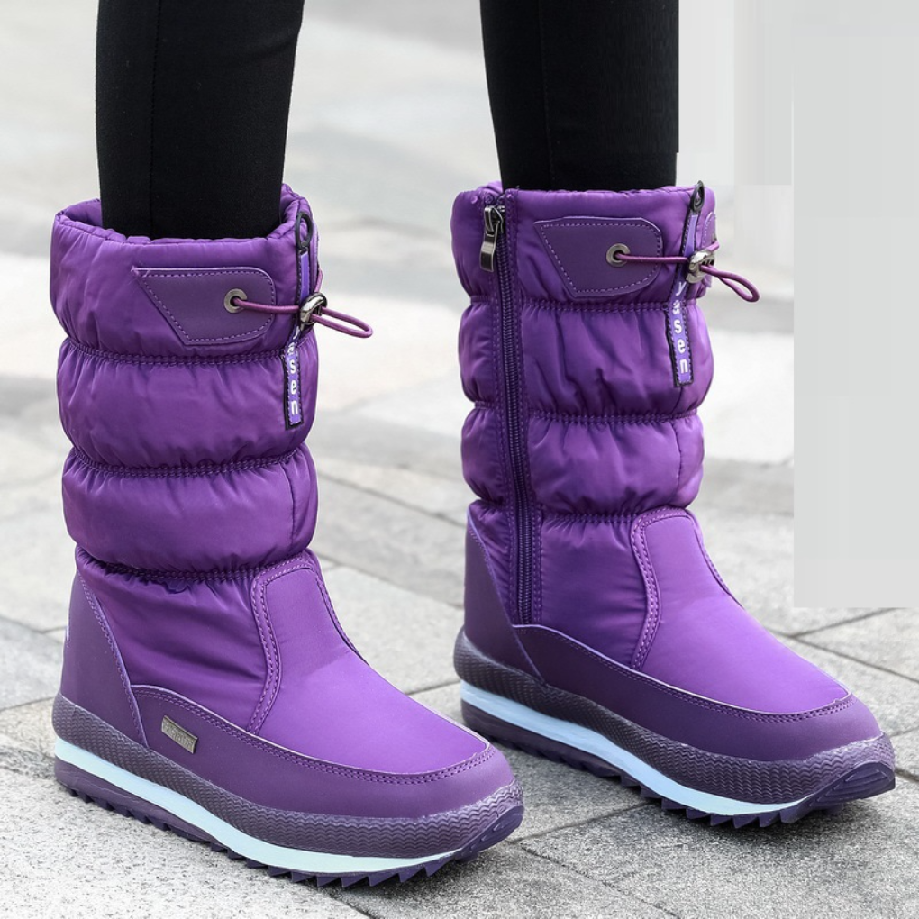 Damskie Wodoodporne Buty Zimowe z Futerkiem