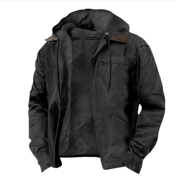 Męska Uniwersalna Kurtka z Kapturem Ciepła