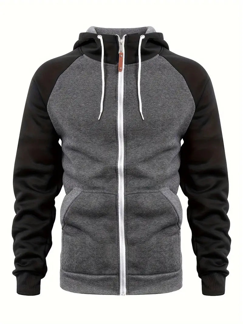 Męska Lekka Bluza z Kapturem Rozpinana