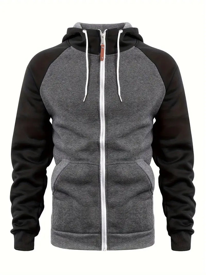 Męska Lekka Bluza z Kapturem Rozpinana