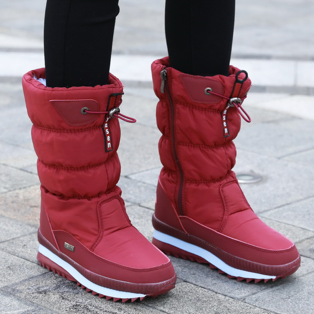 Damskie Wodoodporne Buty Zimowe z Futerkiem