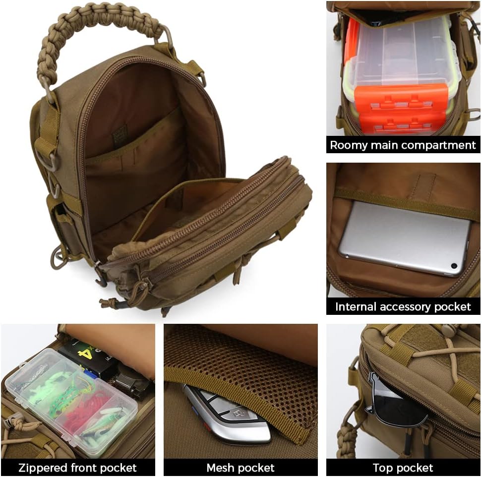 Kompaktowa torba wędkarska z wieloma kieszeniami