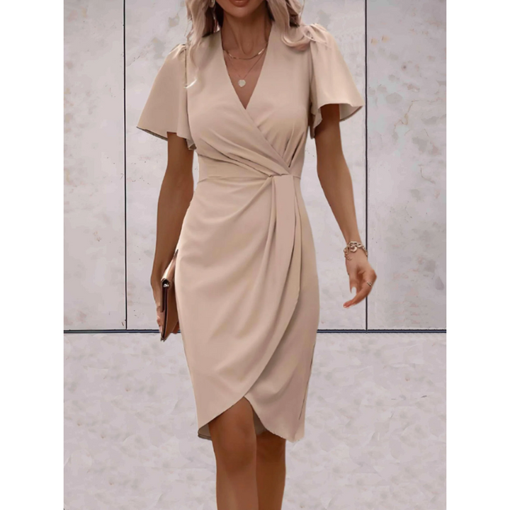 Damska Elegancka Sukienka Kopertowa | Midi