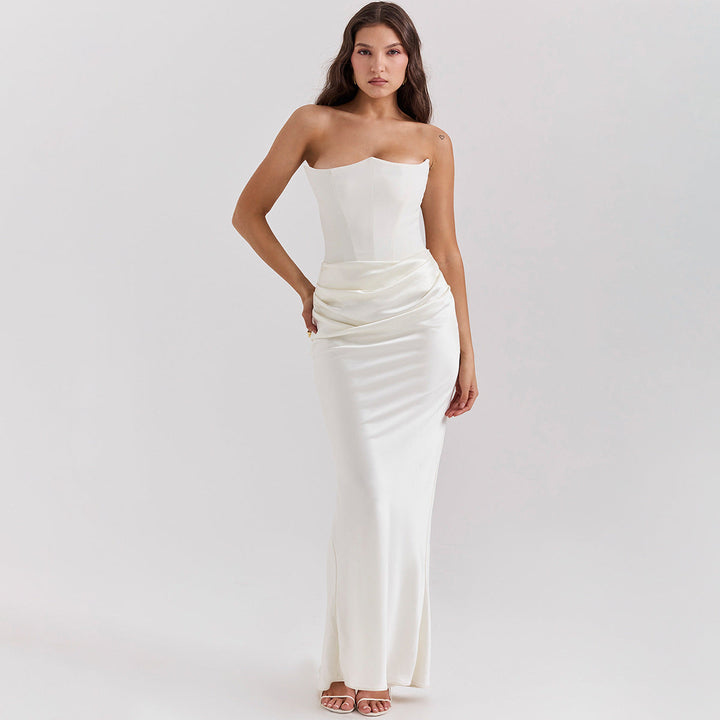 Sukienka Damska Elegancka Gorsetowa Wieczorowa Maxi