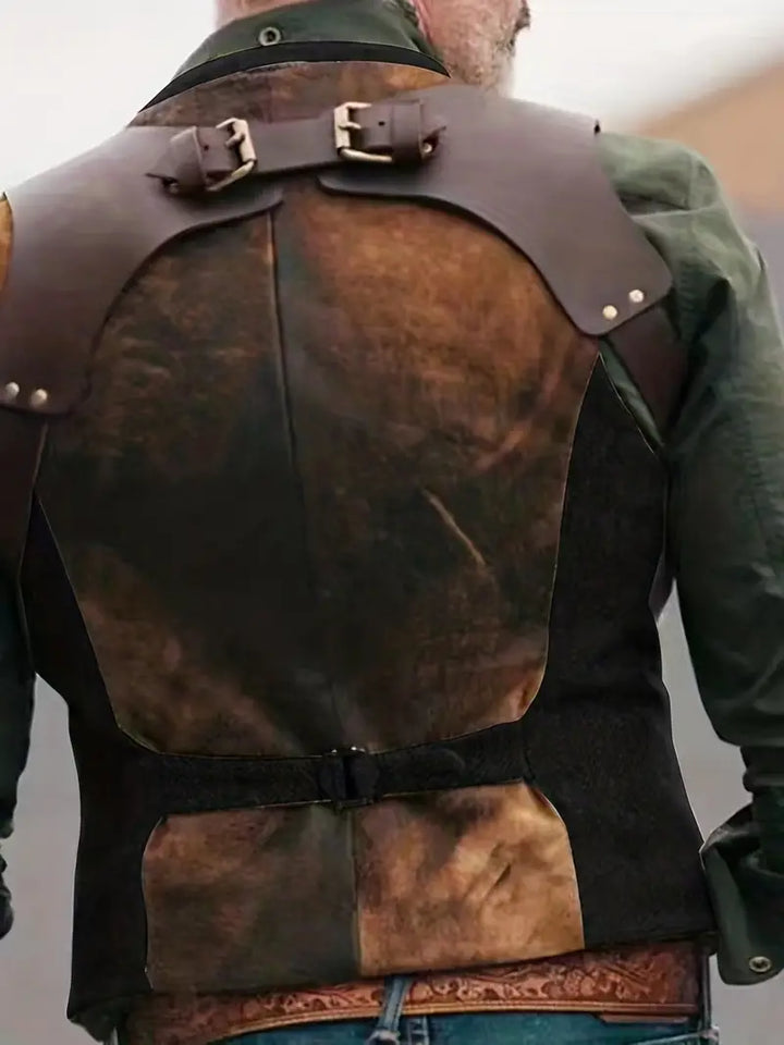 Męska stylowa odwracalna kamizelka vintage elegancja