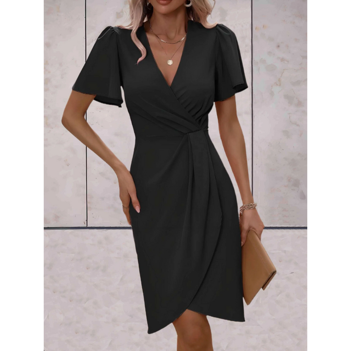 Damska Elegancka Sukienka Kopertowa | Midi