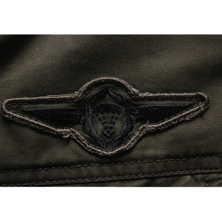 Męska Kurtka Jesienna Przejściowa Militarna z Kieszeniami