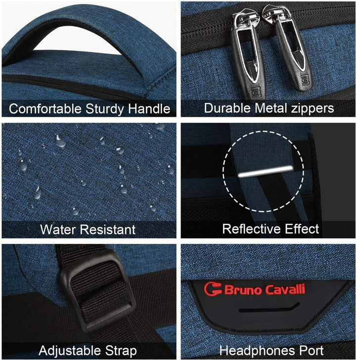 Męski bezpieczny antykradzieżowy plecak z portem USB