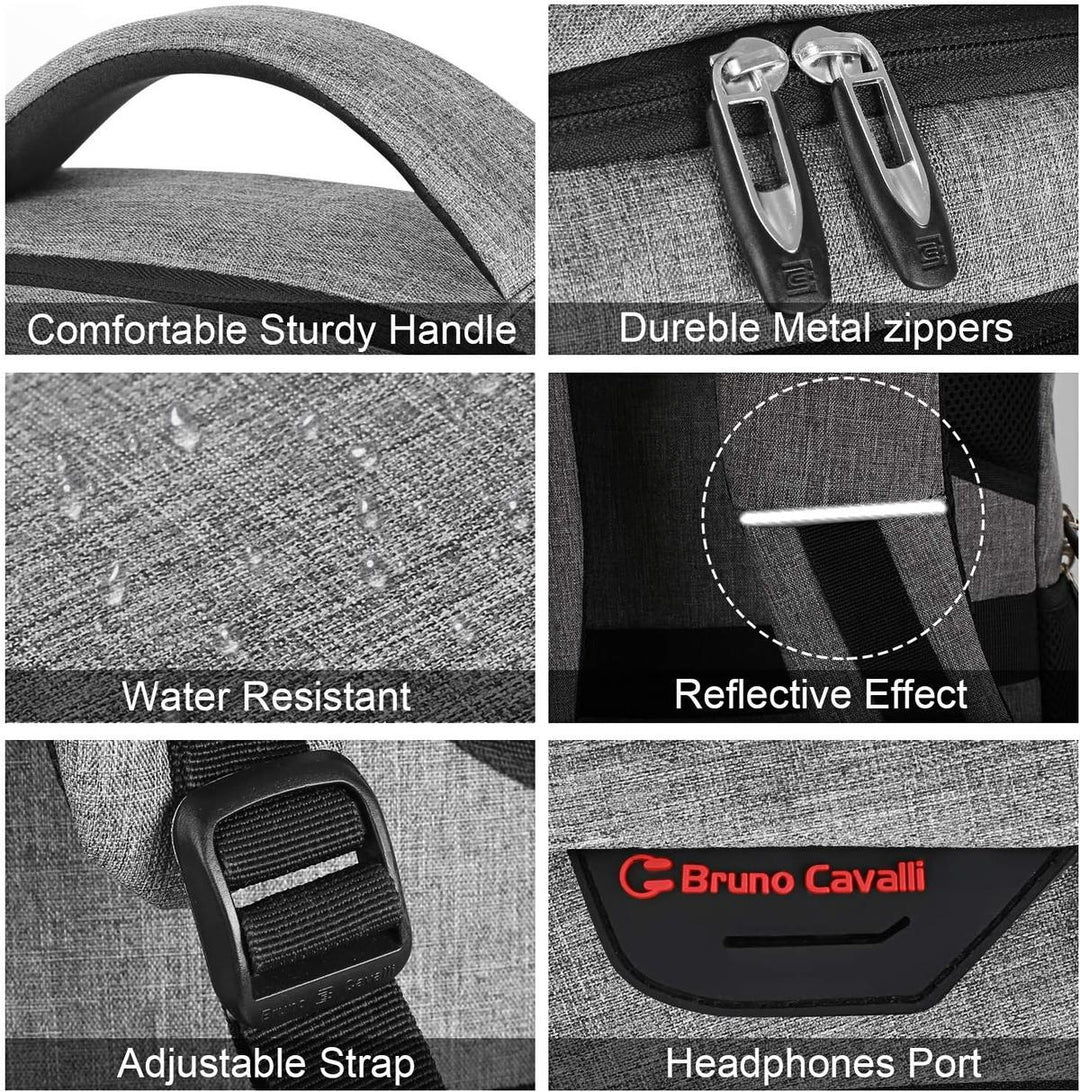 Męski bezpieczny antykradzieżowy plecak z portem USB