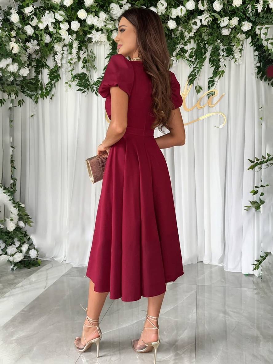 Elegancka suknia ślubna dla kobiet | Midi