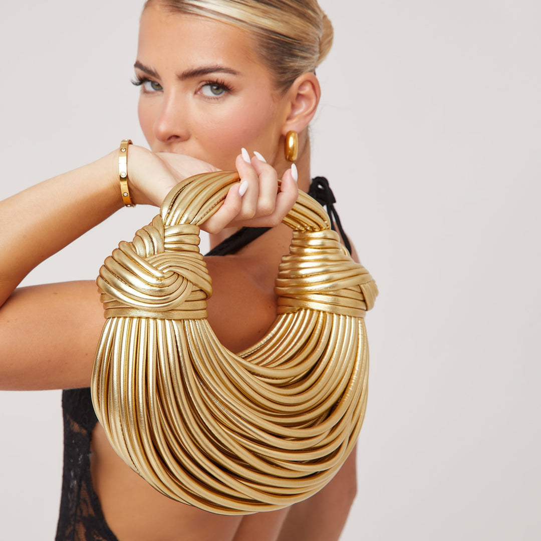 Modna stylowa damska węzłem torebka