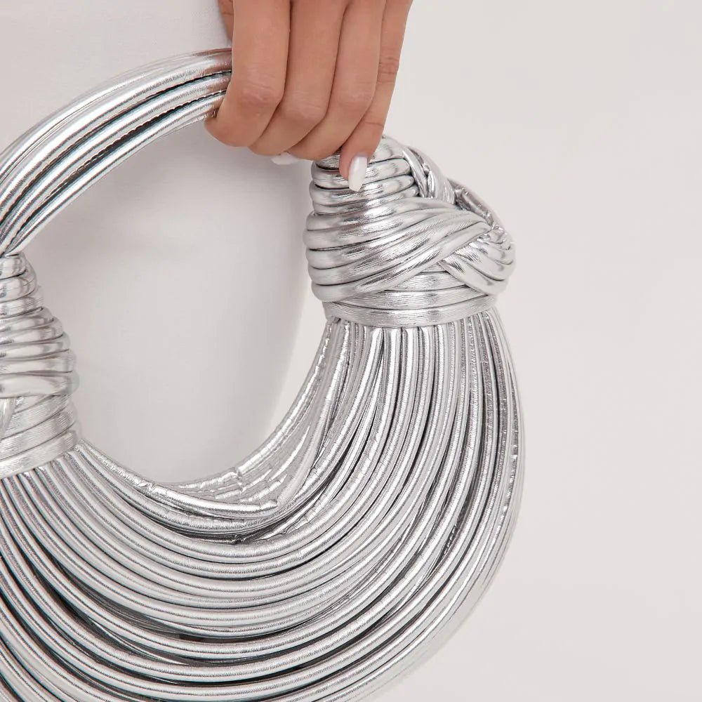 Modna stylowa damska węzłem torebka