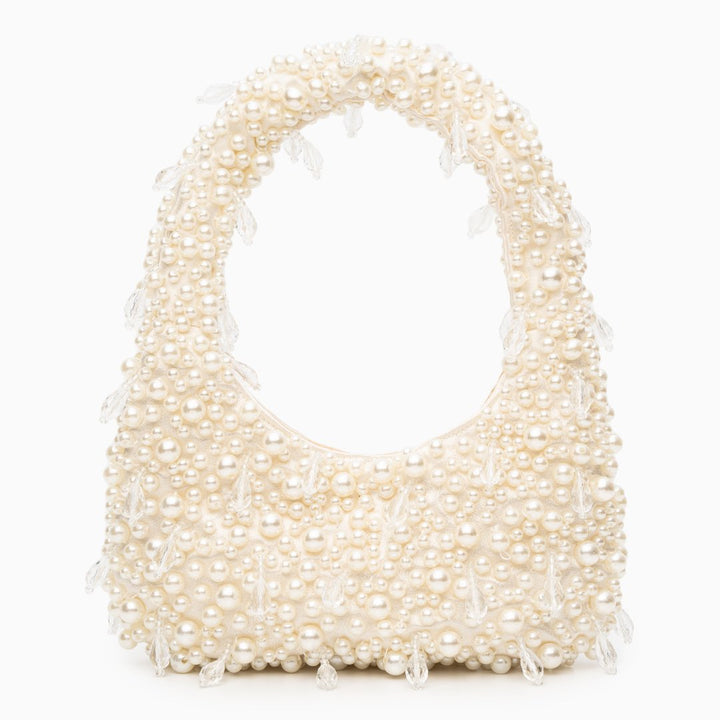 Efektowna rzeźbiona mini torebka z koralikami