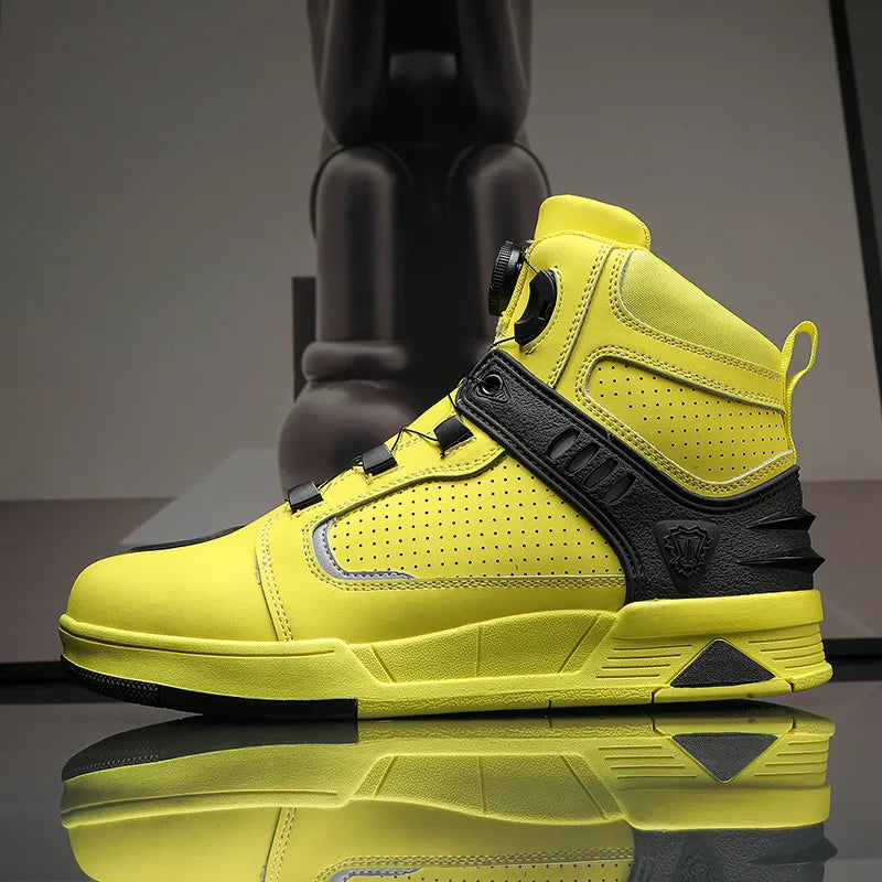 Męskie buty motocyklowe wysokie sznurowane