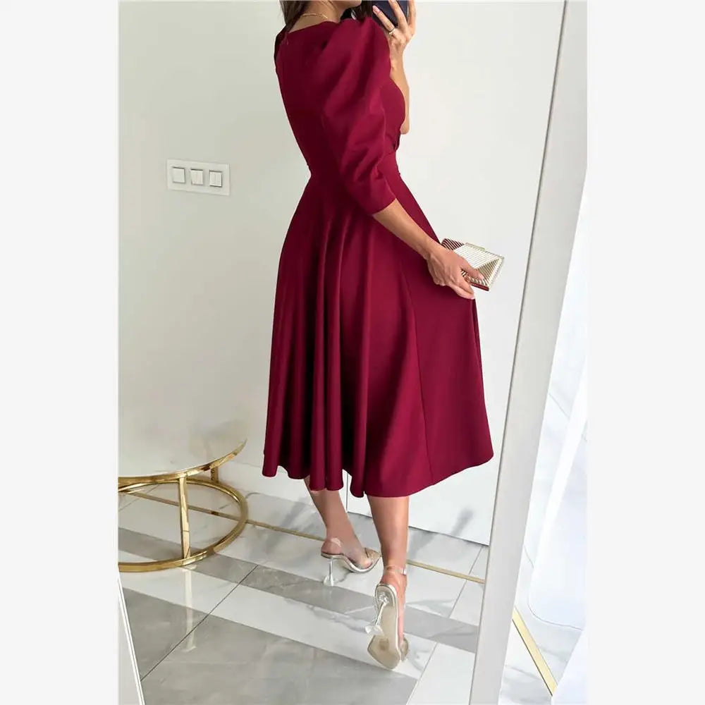 Elegancka suknia na wesele ślubna dla kobiet Midi