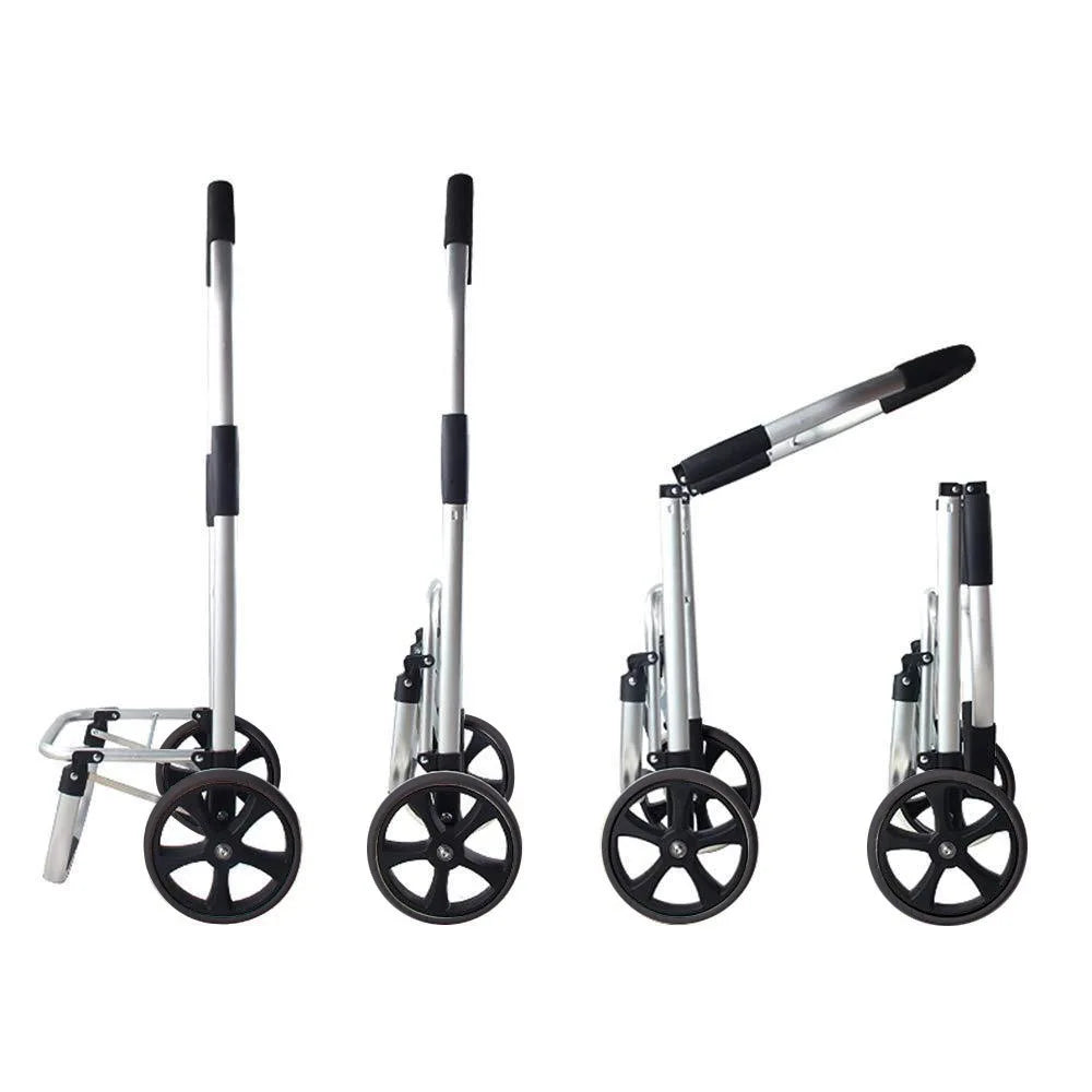 Kompaktowy składany wózek na zakupy – łatwy transport do codziennego użytku